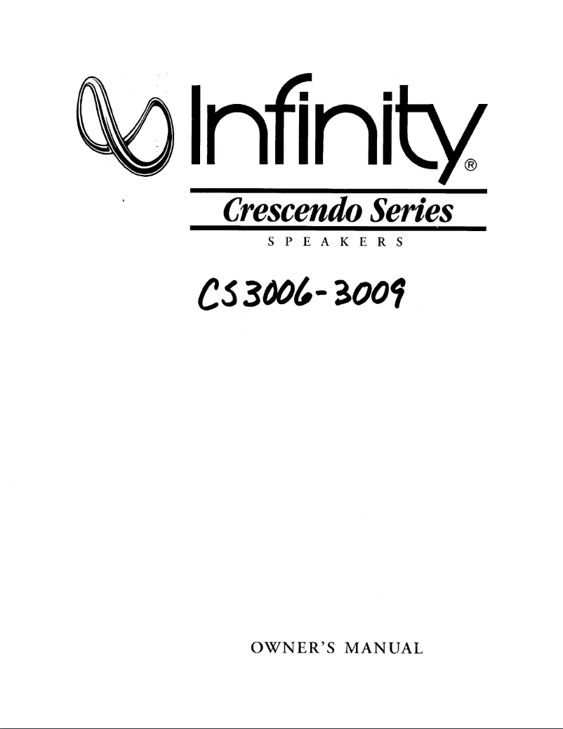 Image de la première page du manuel de l'appareil Crescendo CS 3007