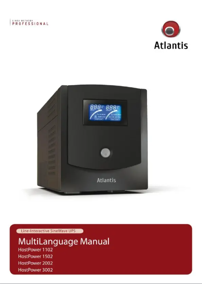 Image de la première page du manuel de l'appareil HostPower 1102