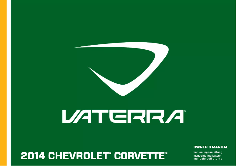 Page 1 de la notice Manuel utilisateur Vaterra 2014 Chevrolet Corvette V100-S