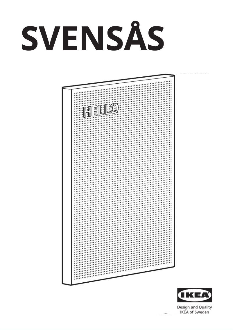 Page 1 de la notice Manuel utilisateur Ikea SVENSÅS