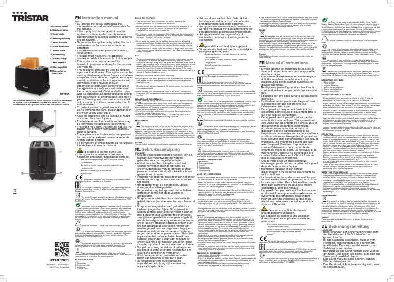 Página 1 del manual Manual de usuario TriStar BR-1054