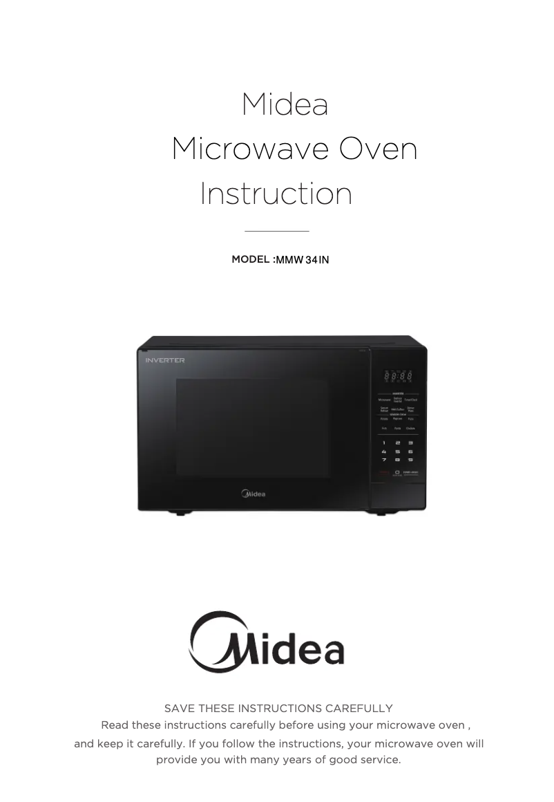 Page 1 de la notice Manuel utilisateur Midea MMW34IN