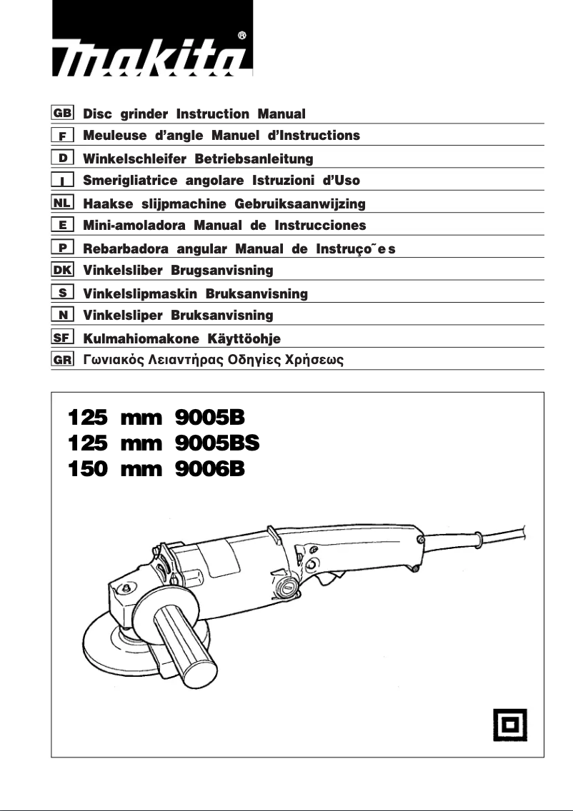 Page 1 de la notice Manuel utilisateur Makita 9005B
