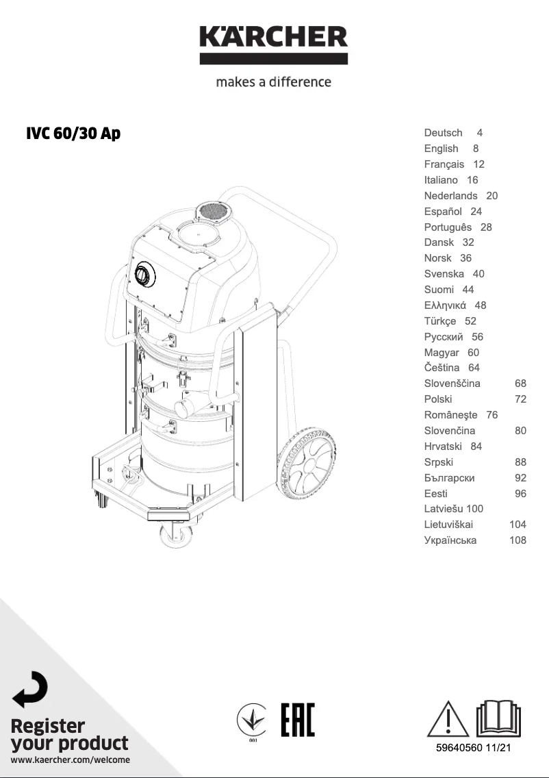 Image de la première page du manuel de l'appareil IVC 60/30 Ap