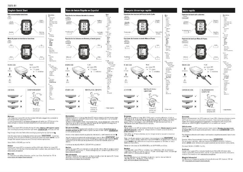Image de la première page du manuel de l'appareil Macro Easy GPS