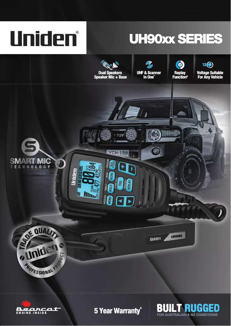 Page 1 de la notice Brochure Uniden UH9060