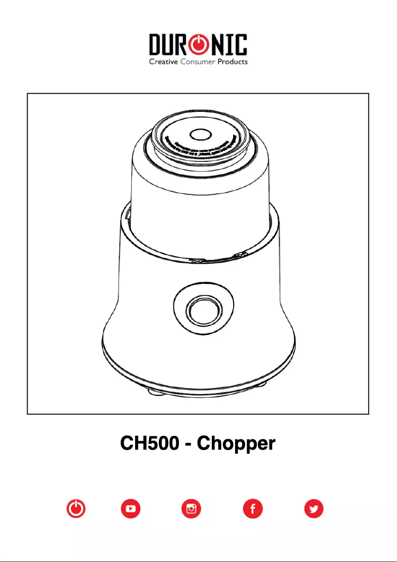 Page 1 de la notice Manuel utilisateur Duronic CH500