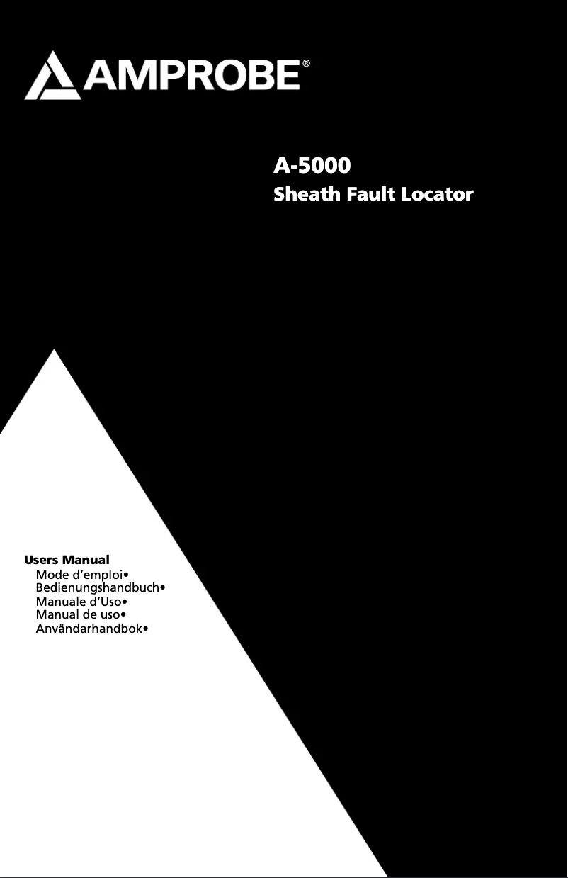 Image de la première page du manuel de l'appareil A-5000