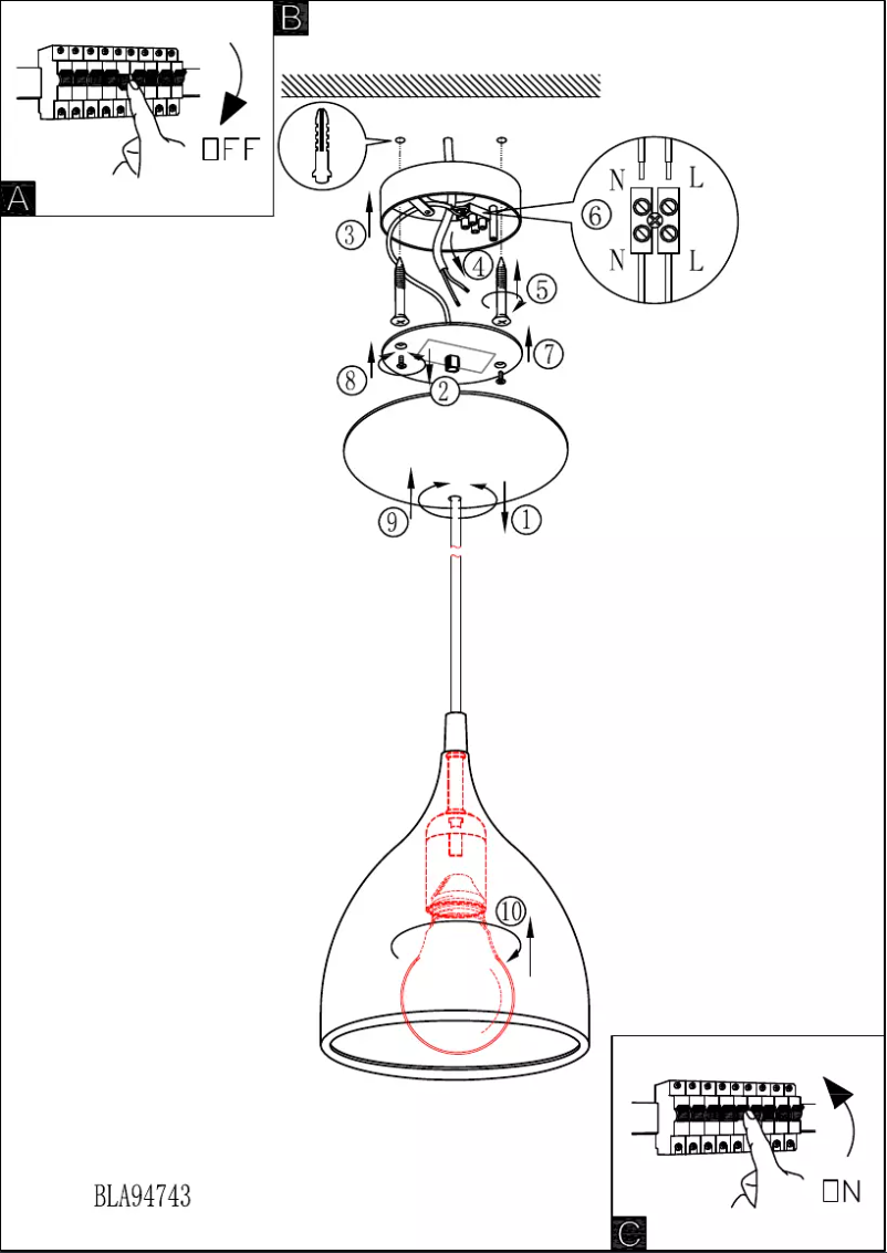 Page 1 de la notice Manuel utilisateur Eglo Coretto 2