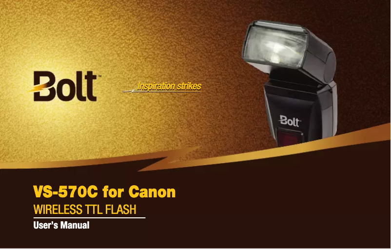 Page n°1 - Manuel utilisateur Bolt VS-570