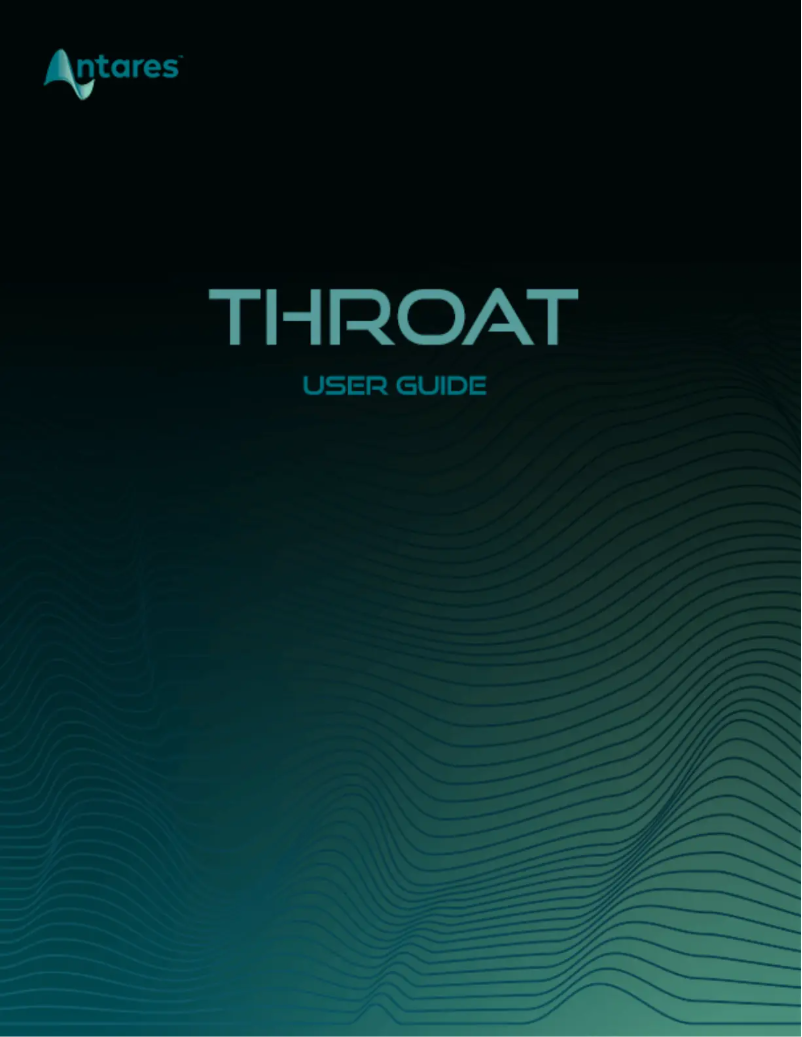 Page 1 de la notice Manuel utilisateur Antares THROAT Evo
