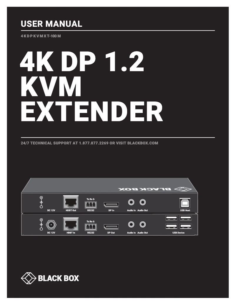 Page 1 de la notice Manuel utilisateur Black Box 4KDPKVMXT-100M