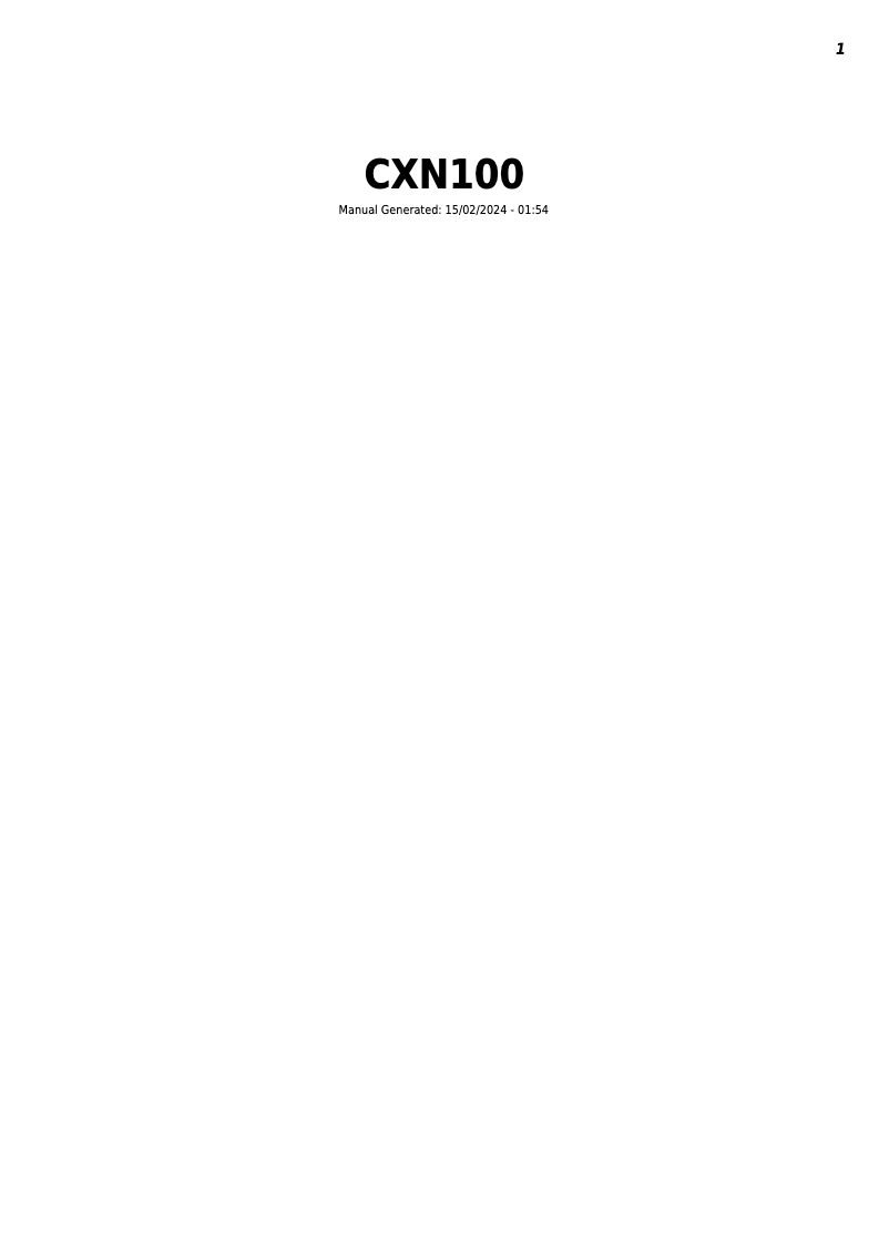 Image de la première page du manuel de l'appareil CXA81