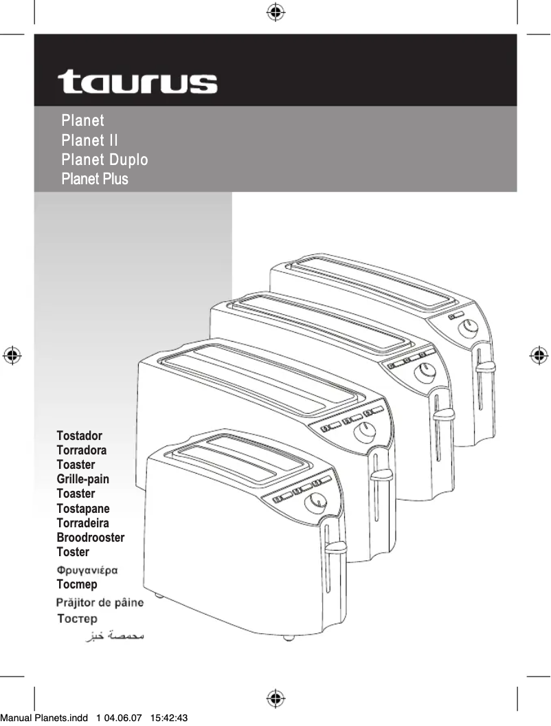 Page 1 de la notice Manuel utilisateur Taurus Planet