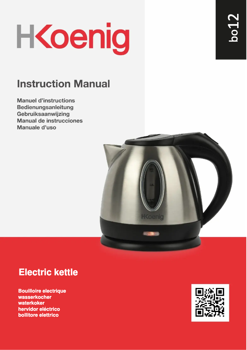 Page 1 de la notice Manuel utilisateur H.Koenig BO12