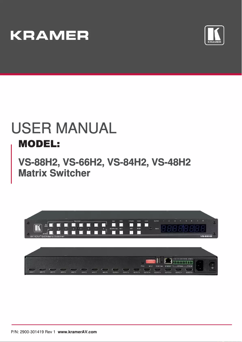 Image de la première page du manuel de l'appareil VS-66H2