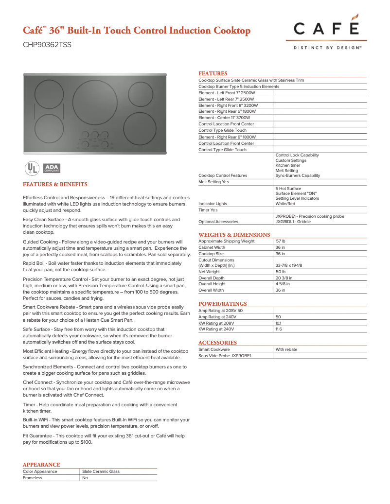Image de la première page du manuel de l'appareil Café CHP90362TSS