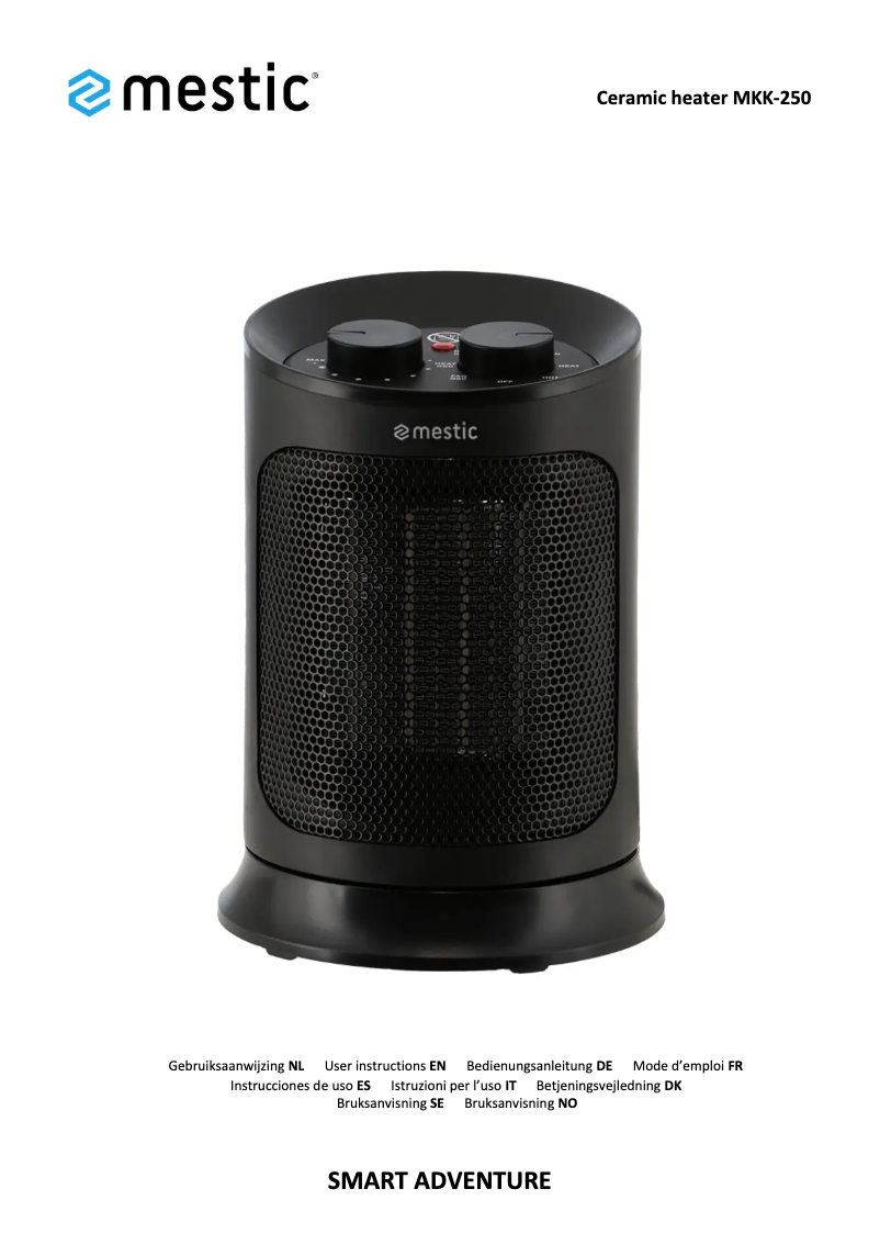 Page 1 de la notice Manuel utilisateur Mestic MKK-250