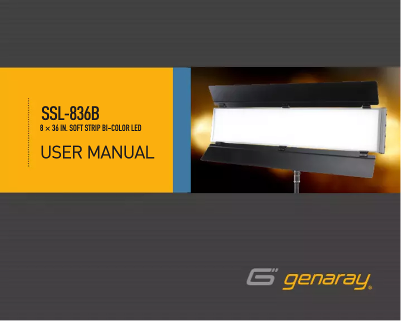 Page 1 de la notice Manuel utilisateur Genaray SSL-836B