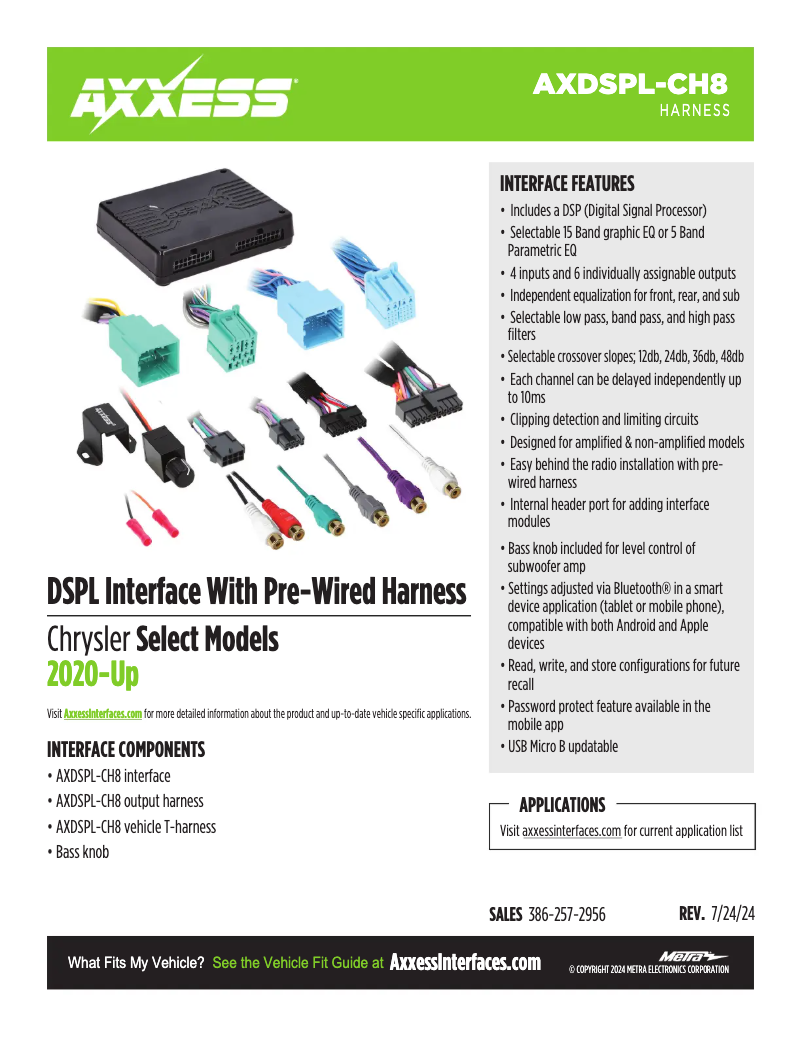 Página 1 del manual Ficha técnica AXESS AXDSPL-CH8