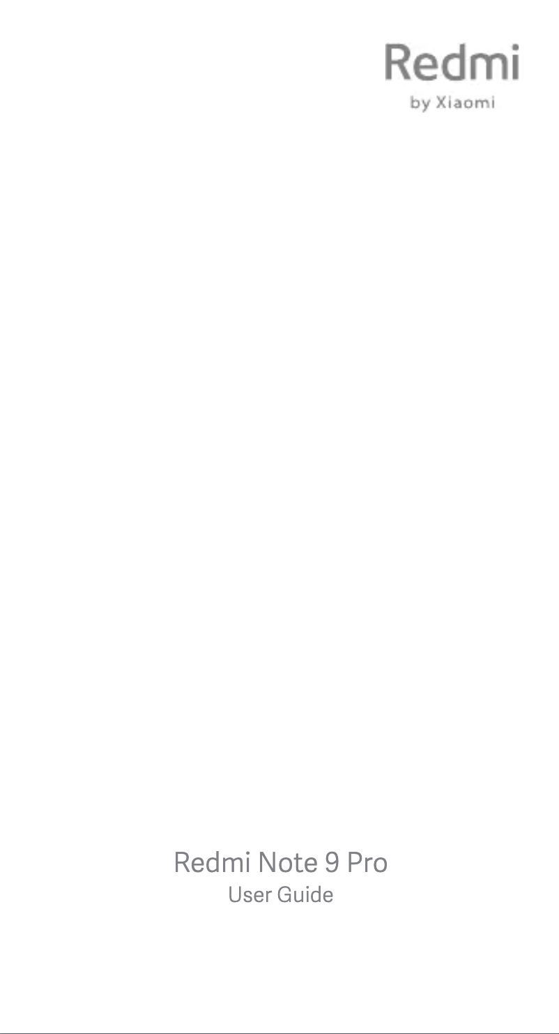 Page 1 de la notice Manuel utilisateur Xiaomi Redmi Note 9 Pro