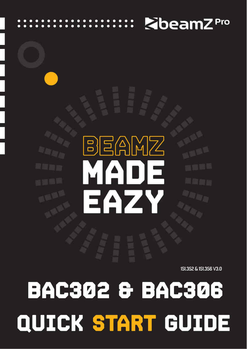 Page n°1 - Guide de démarrage rapide BeamZ BAC306