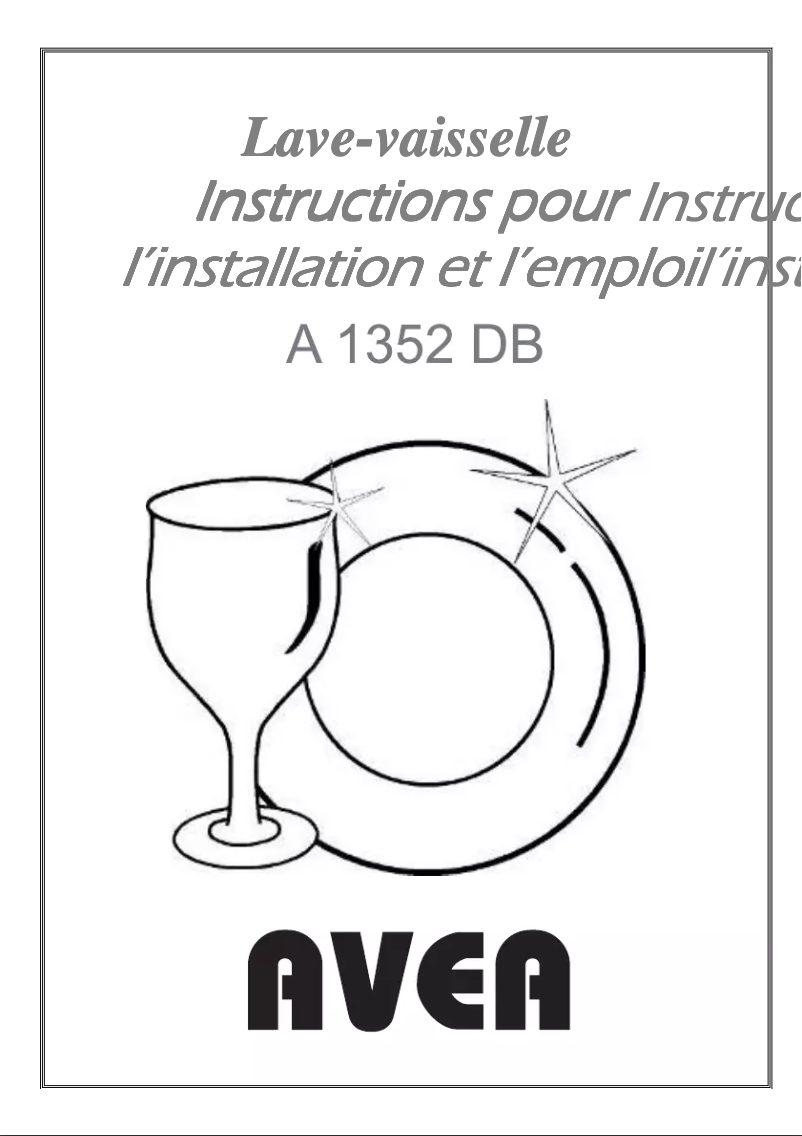 Page n°1 - Manuel utilisateur AVEA A1352DB