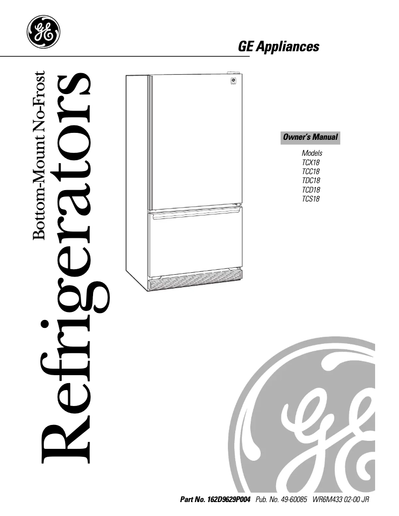 Page n°1 - Manuel d'utilisation et d'entretien GE Profile TCS18PADRBS