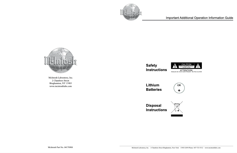 Image de la première page du manuel de l'appareil RS100