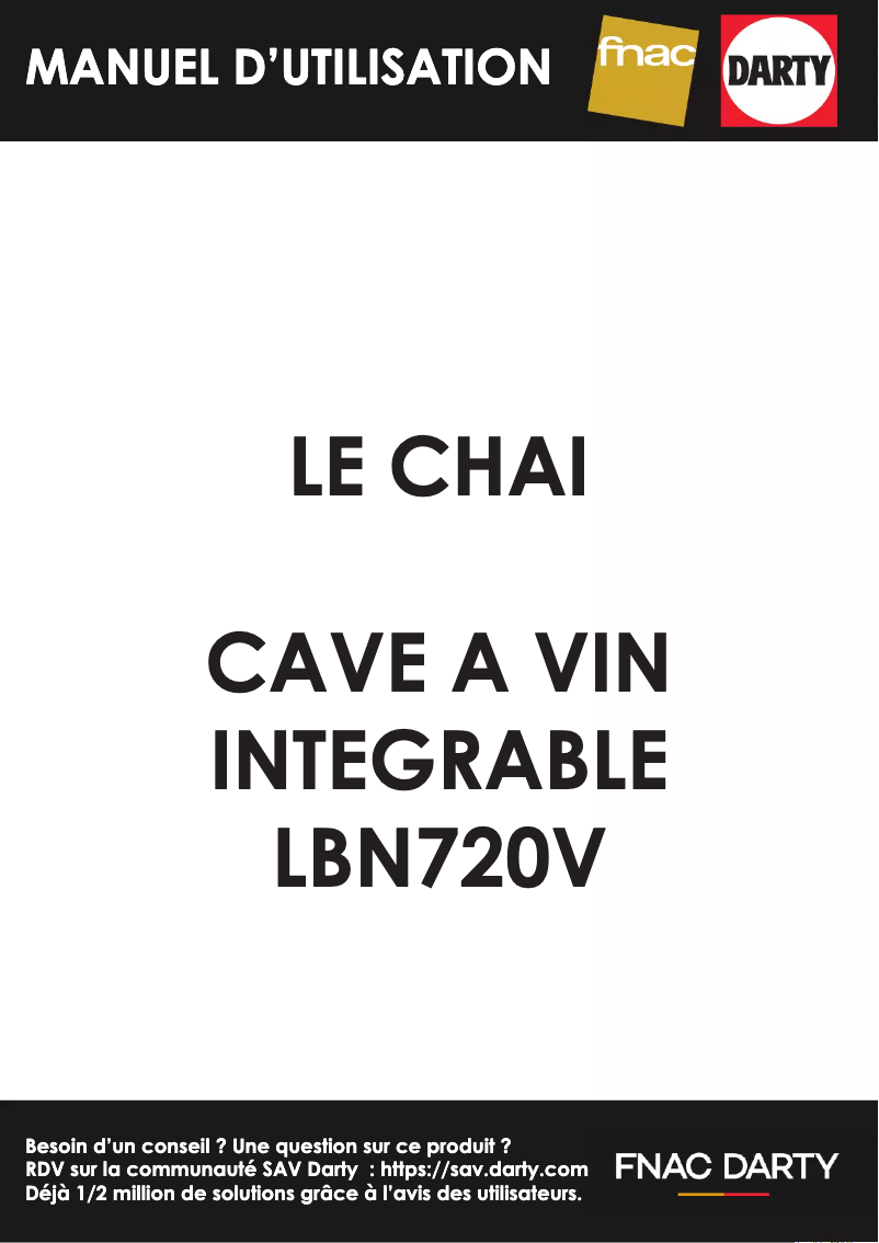 Image de la première page du manuel de l'appareil LBN720V