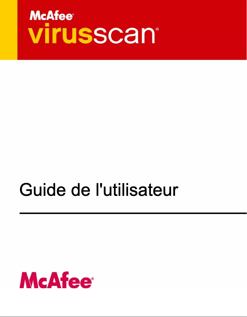 Page 1 de la notice Manuel utilisateur McAfee VirusScan 2006
