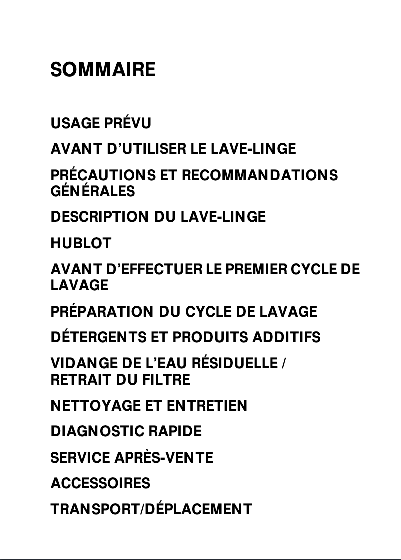 Image de la première page du manuel de l'appareil WA Platinum XXL BK