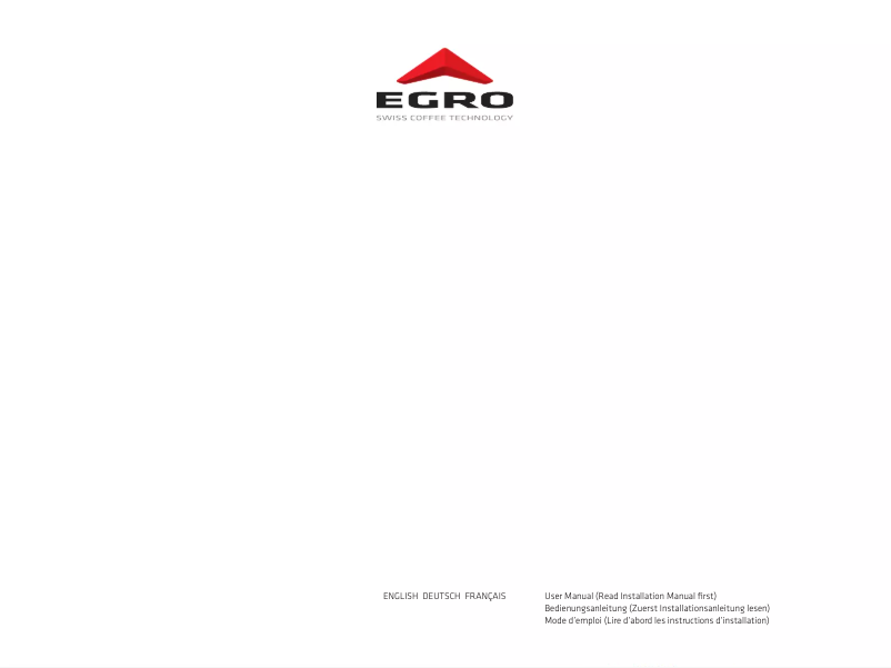 Page 1 de la notice Manuel utilisateur Egro Next