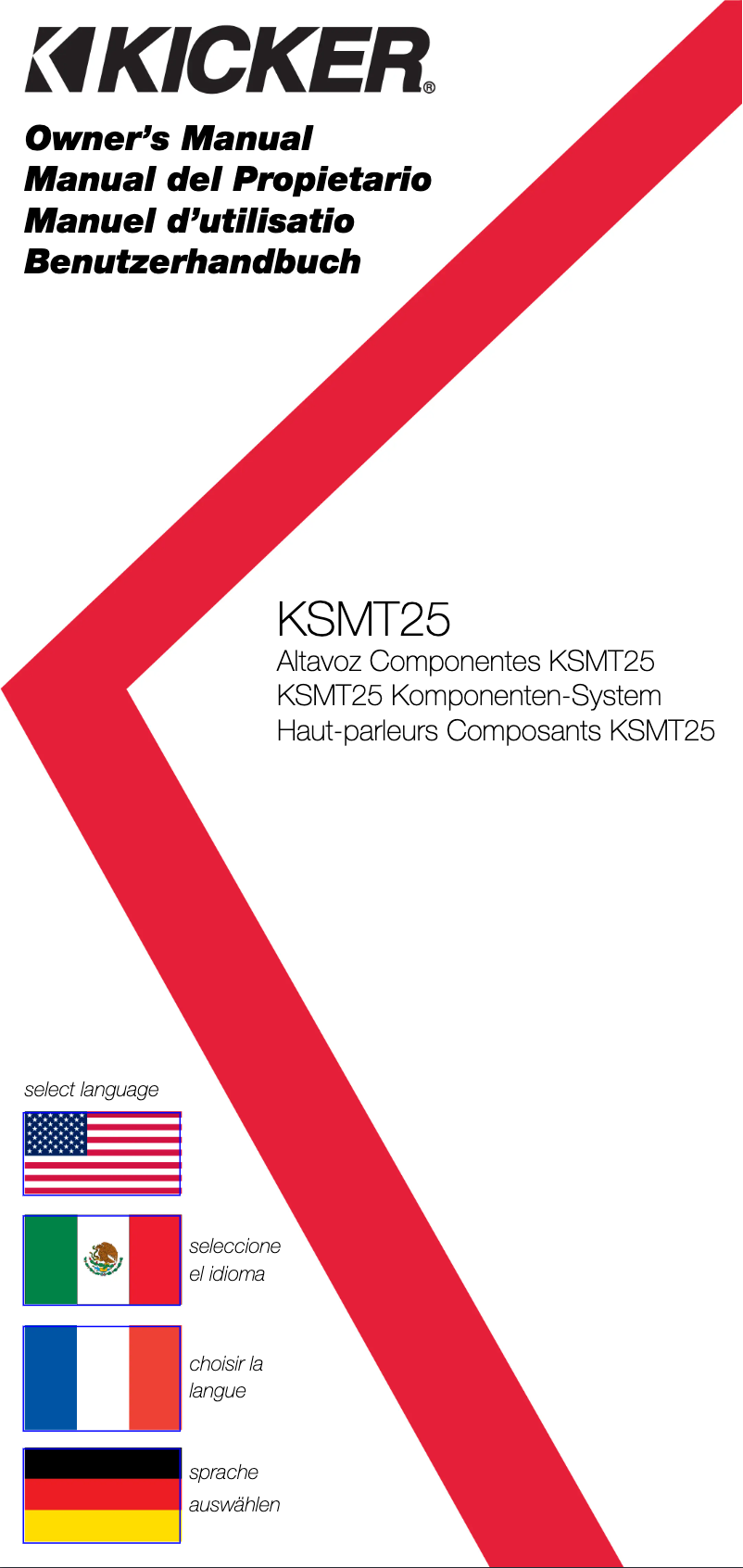 Page 1 de la notice Manuel utilisateur Kicker 47KSMT2504