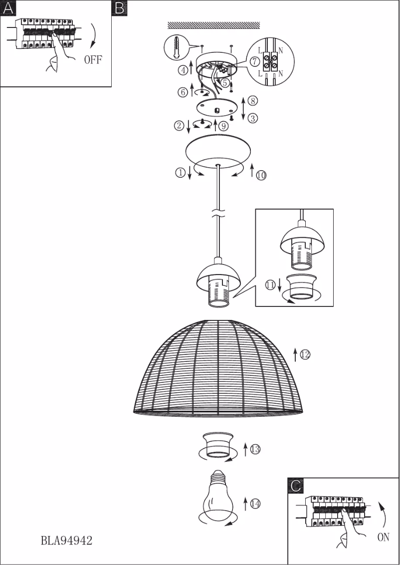 Page 1 de la notice Manuel utilisateur Eglo Campilo 2
