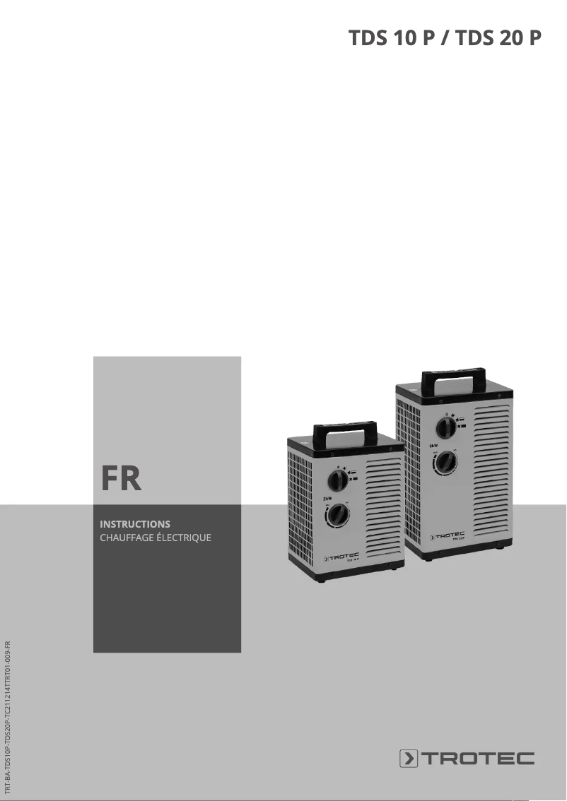 Page 1 de la notice Manuel utilisateur Trotec TDS 10 P