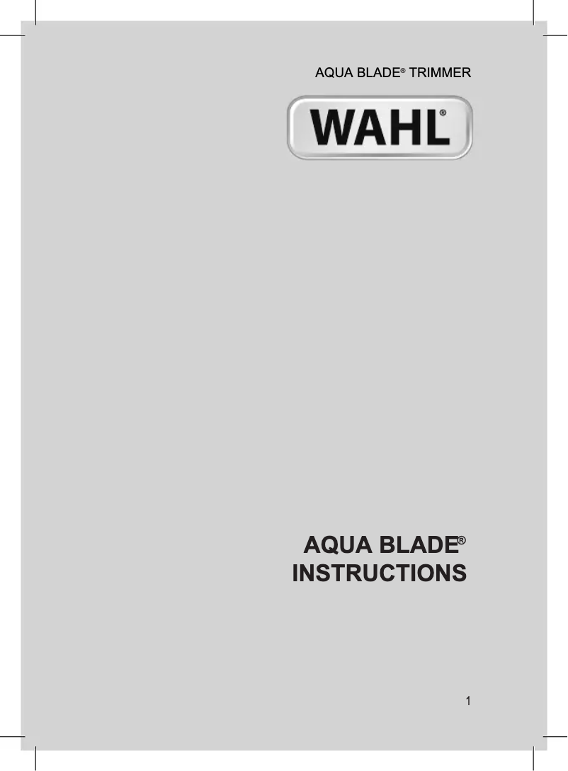 Image de la première page du manuel de l'appareil Aqua Blade 9899