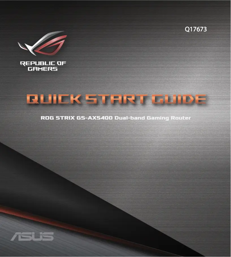 Page 1 de la notice Manuel utilisateur Asus ROG Strix GS-AX5400