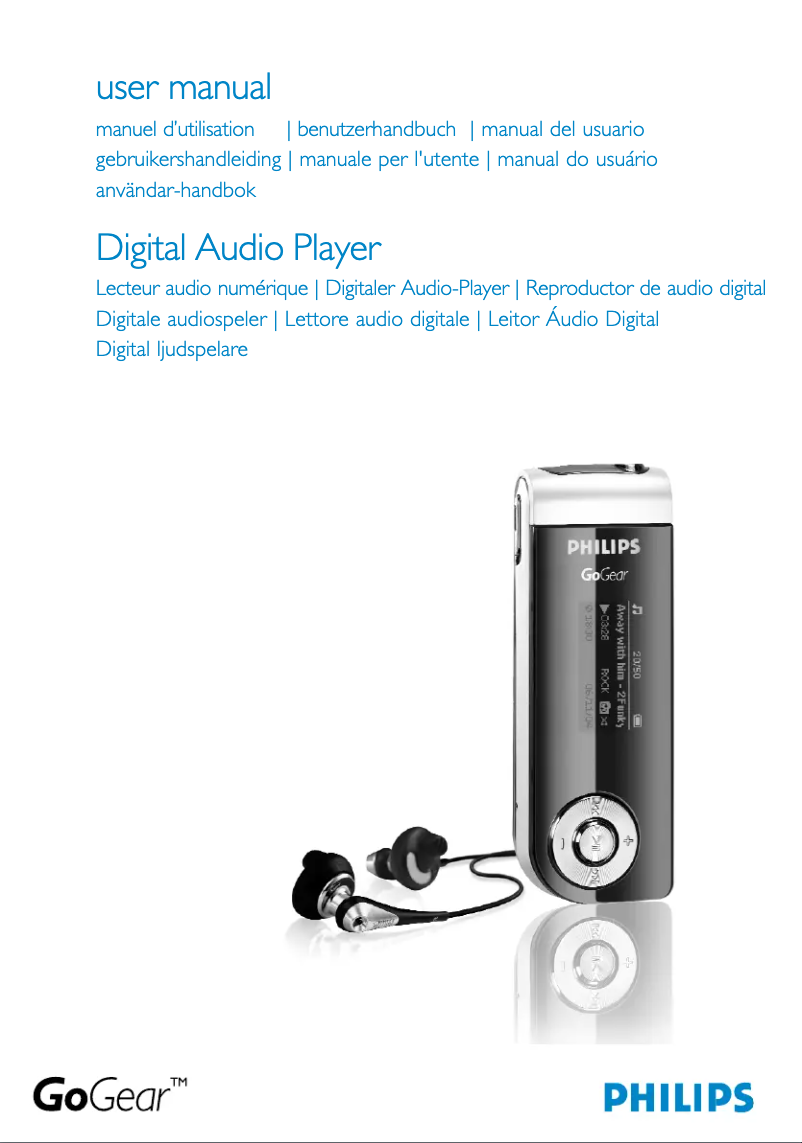 Image de la première page du manuel de l'appareil GoGear SA178