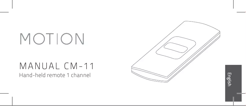 Image de la première page du manuel de l'appareil CM-11