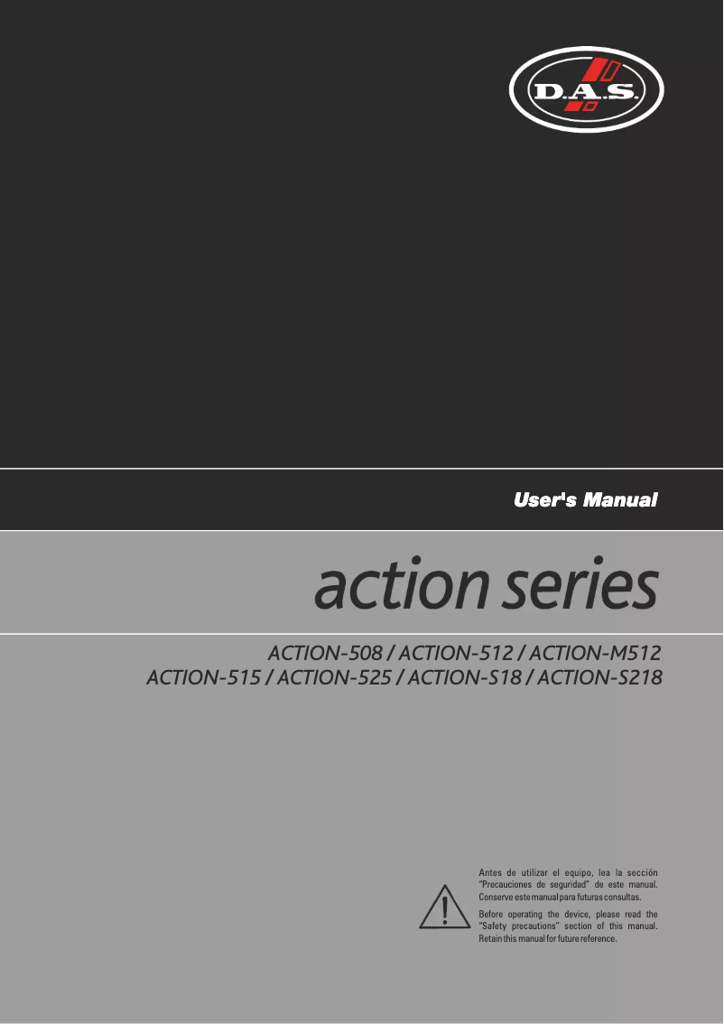 Page 1 de la notice Manuel utilisateur DAS Audio Action-508
