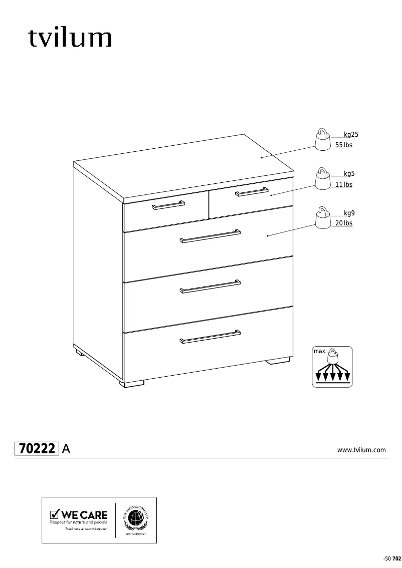 Page n°1 - Manuel utilisateur JYSK Front (79x50x85)