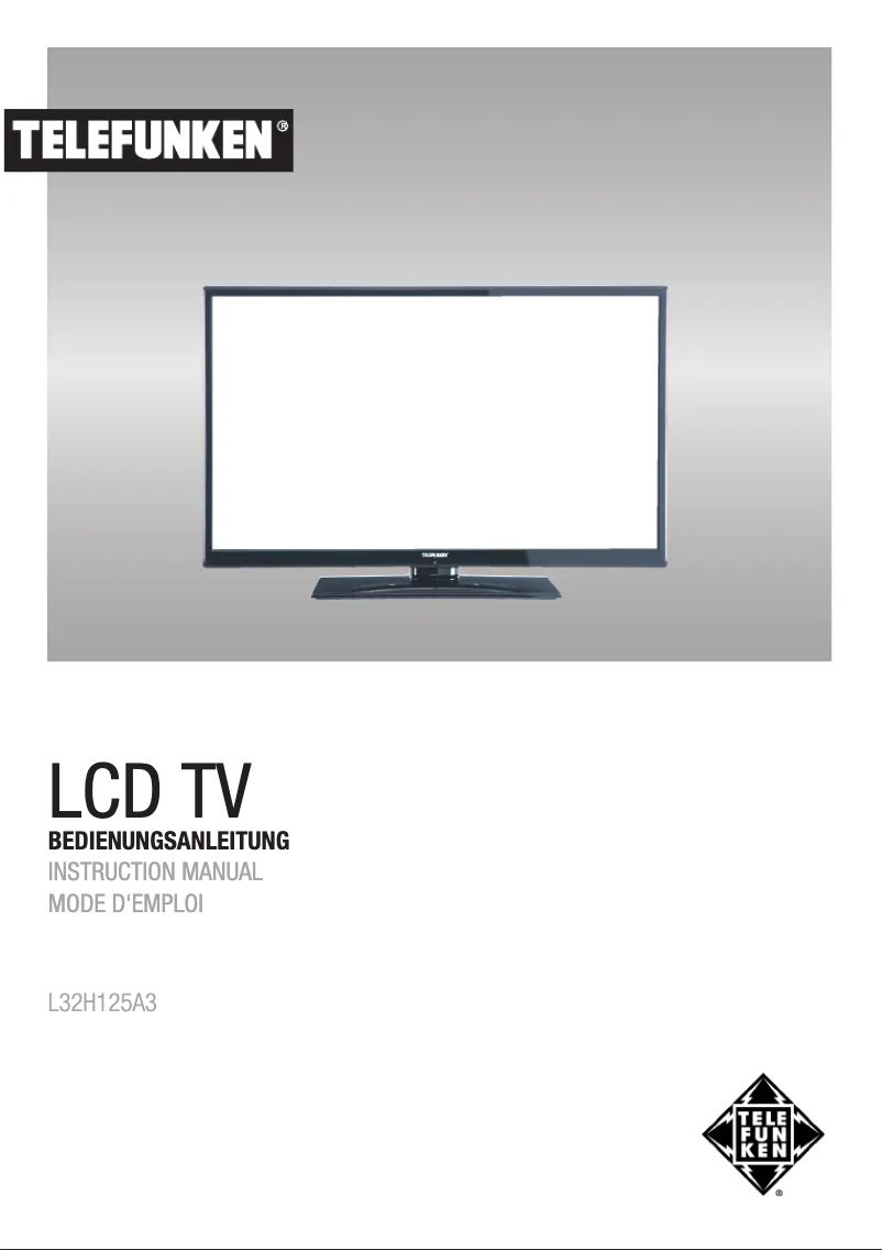 Image de la première page du manuel de l'appareil L32H125A3