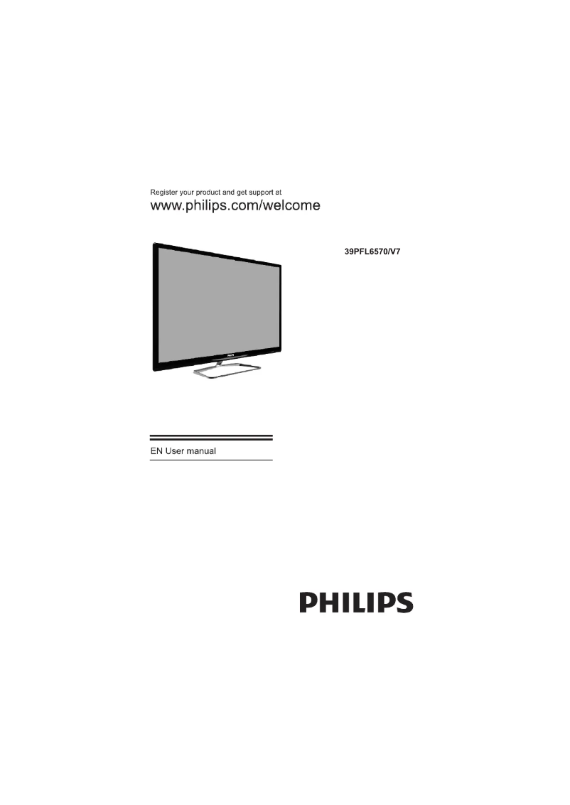 Page 1 de la notice Manuel utilisateur Philips 6000 series 39PFL6570
