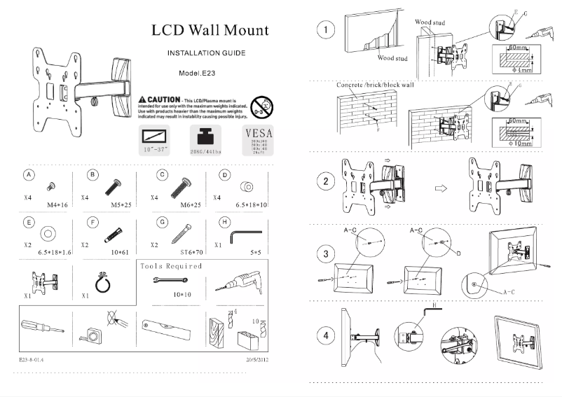 Page n°1 - Manuel utilisateur Barkan E23