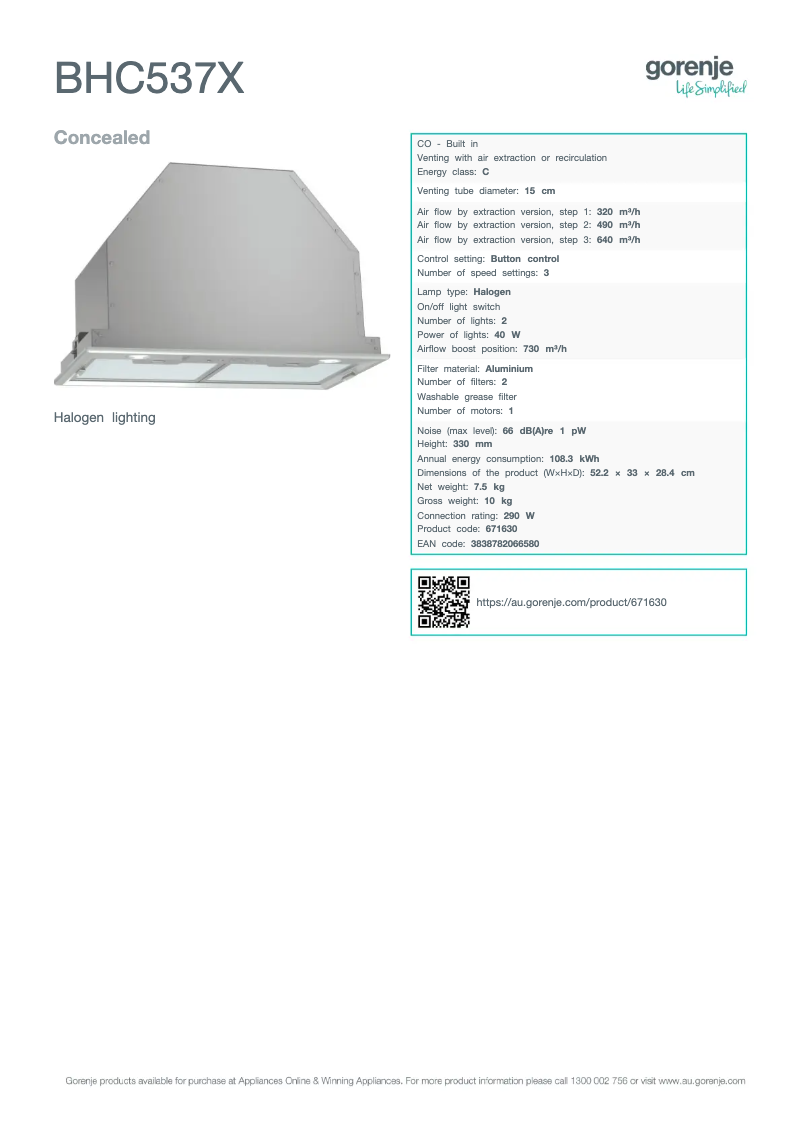 Image de la première page du manuel de l'appareil BHC537X