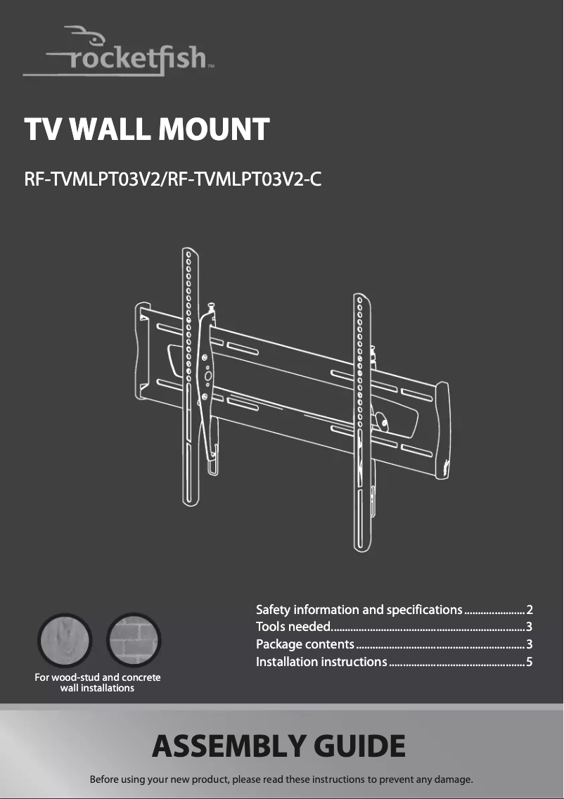 Image de la première page du manuel de l'appareil RF-TVMLPT03V2-C