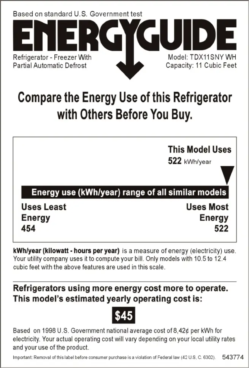 Image de la première page du manuel de l'appareil TDX11SNYWH