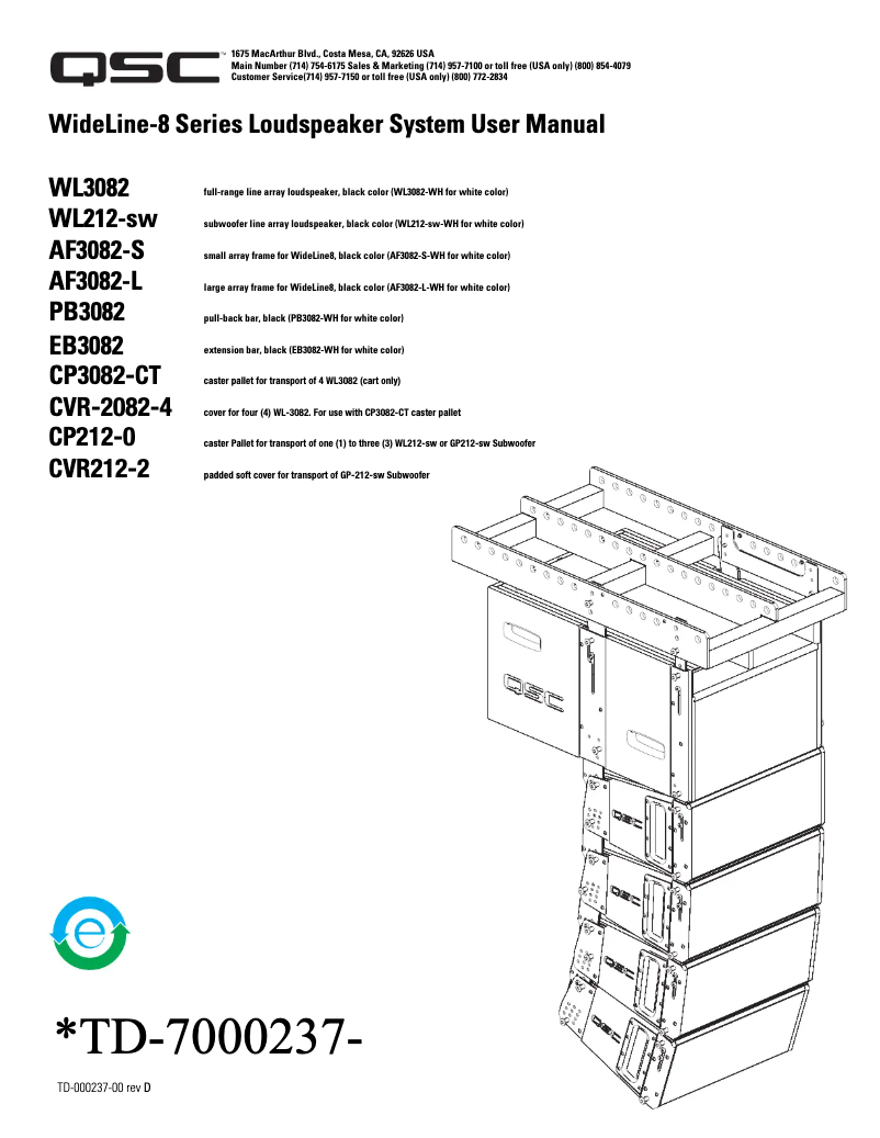 Image de la première page du manuel de l'appareil Wideline 8 WL212-sw