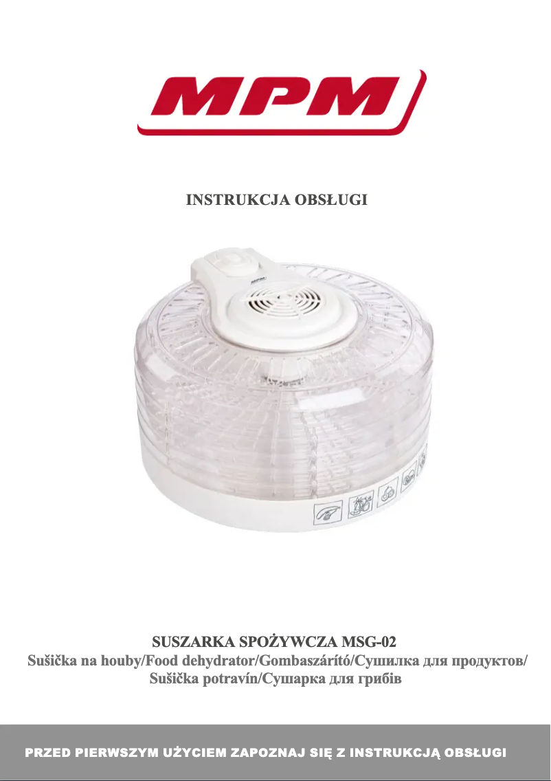 Image de la première page du manuel de l'appareil MSG-02